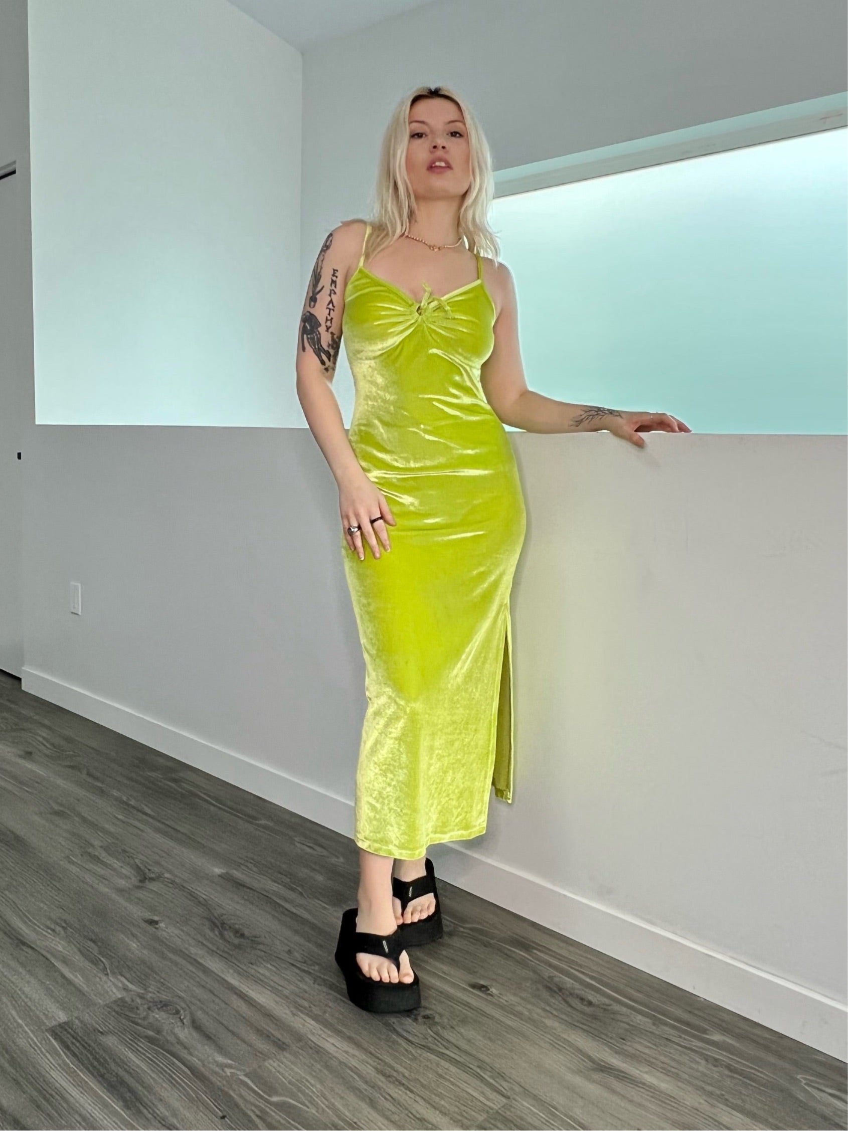 Vintage Velvet Midi Dress