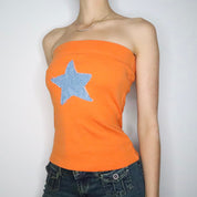 Orange Star Tube Top (M-L)