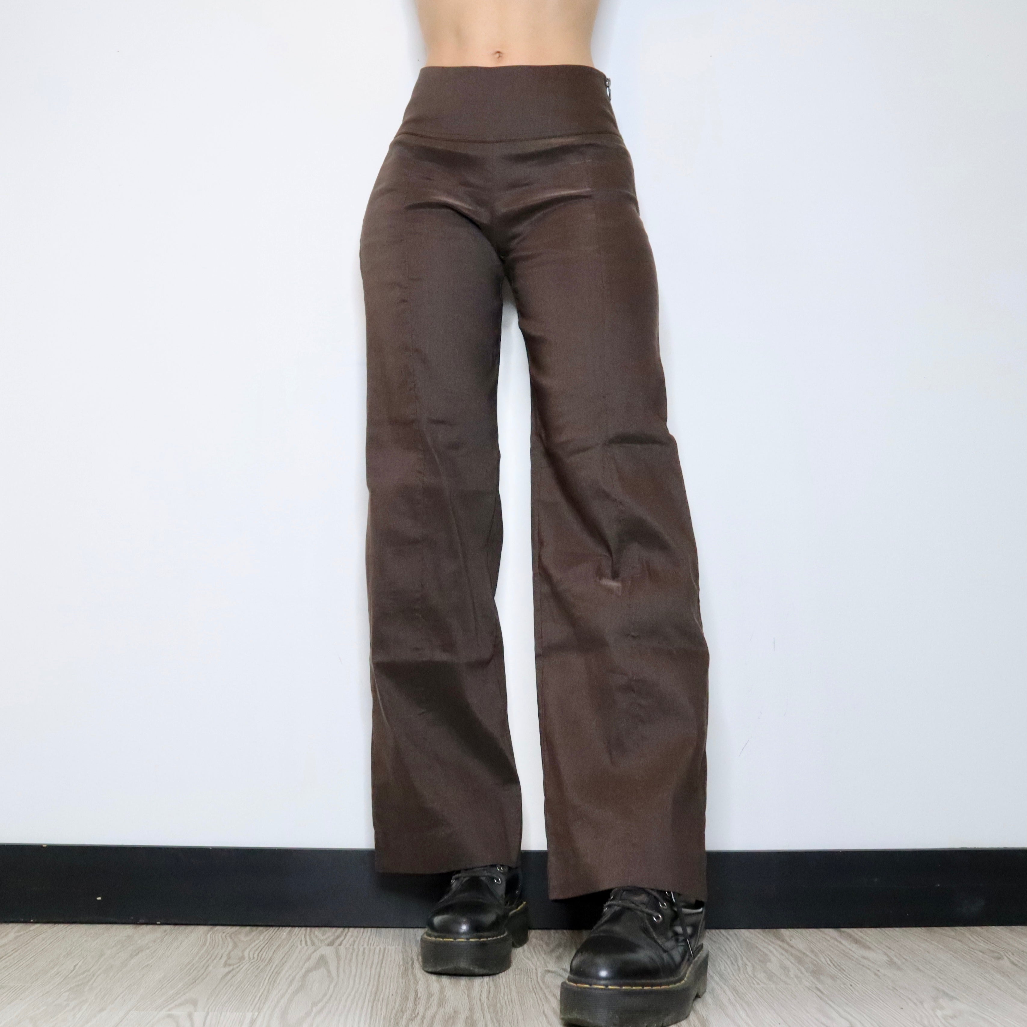 Sarah Pacini Brown Linen Pants (S-M) 