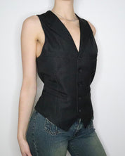 Black Waistcoat Vest (Large) 