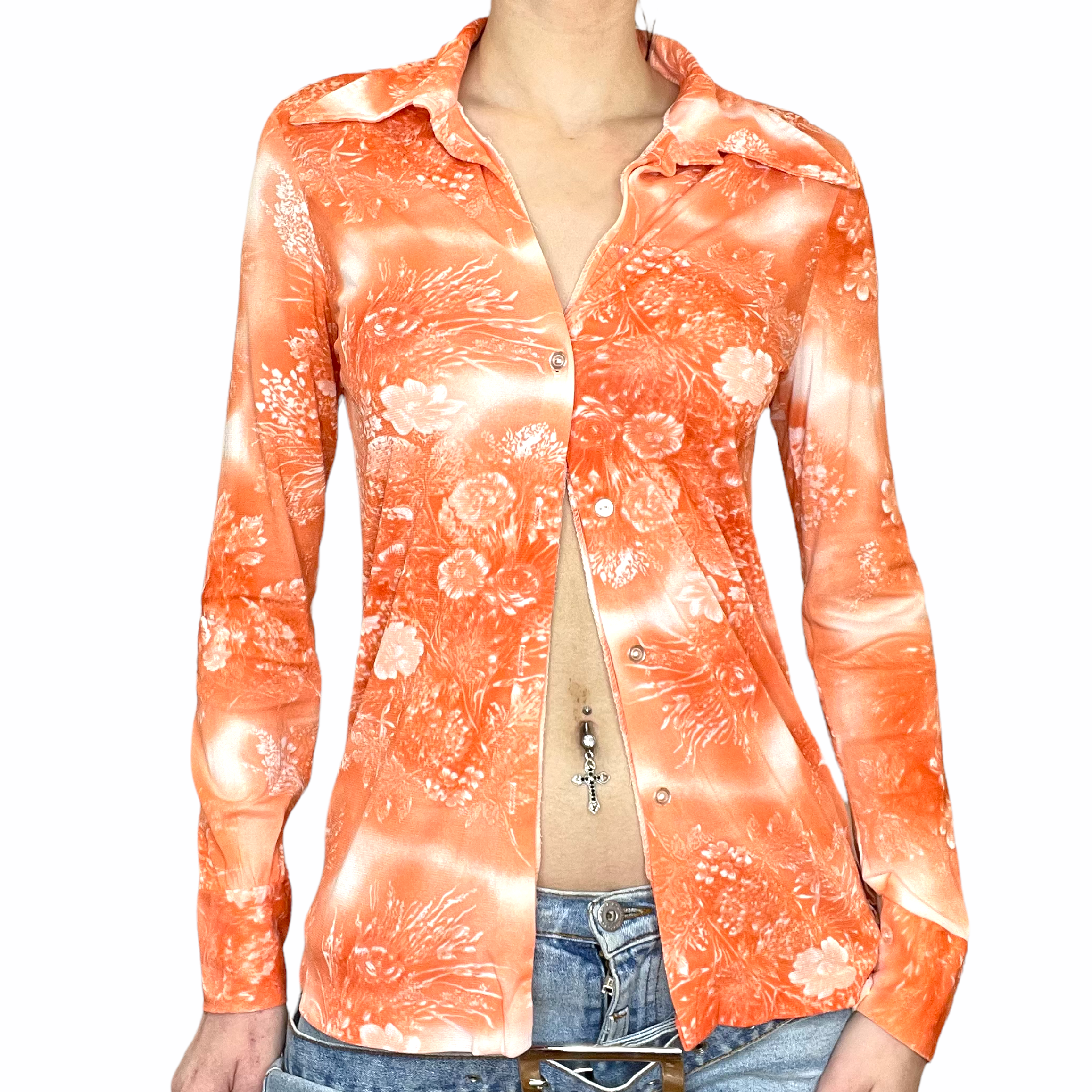Vintage orange blouse