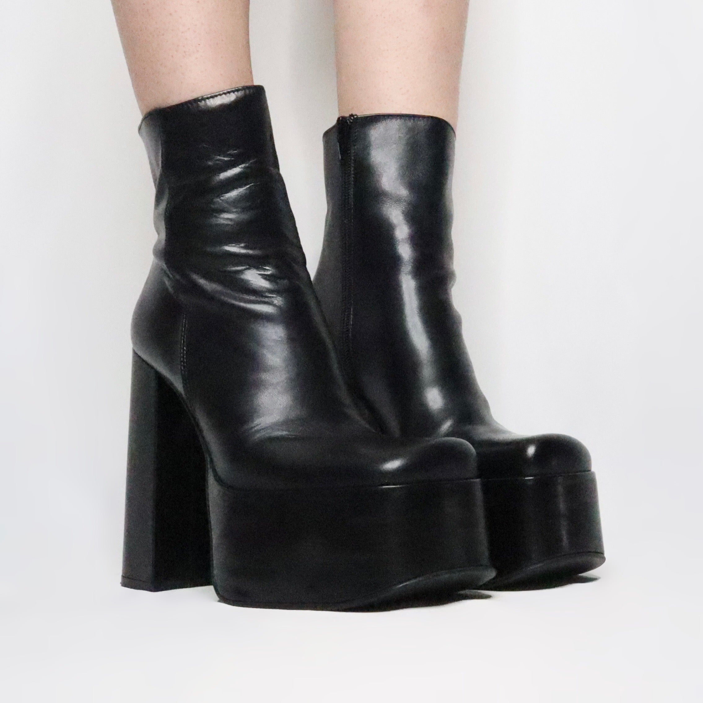 Black Platform Boots (7.5 US/38 EU)