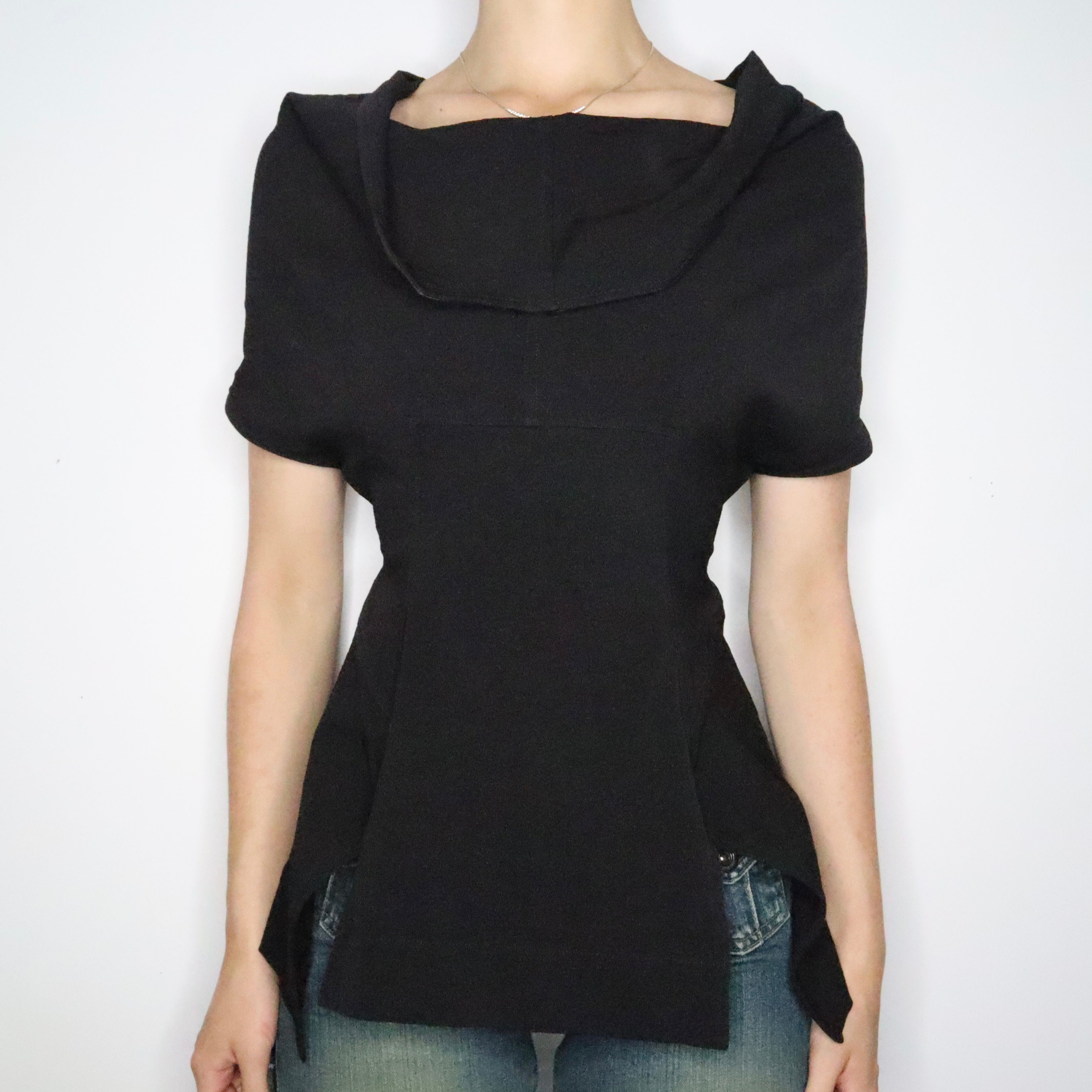 Rick Owens Black Structured Top (Medium)