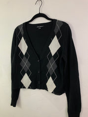 Black cropped cardigan