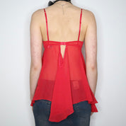 Y2K Red Fairy Babydoll Bustier (M)