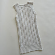 Deep v cableknit vest