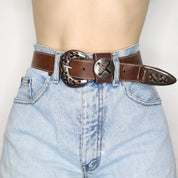 Brown Leather Belt (S-M)
