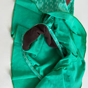 Belted teal swim skirt