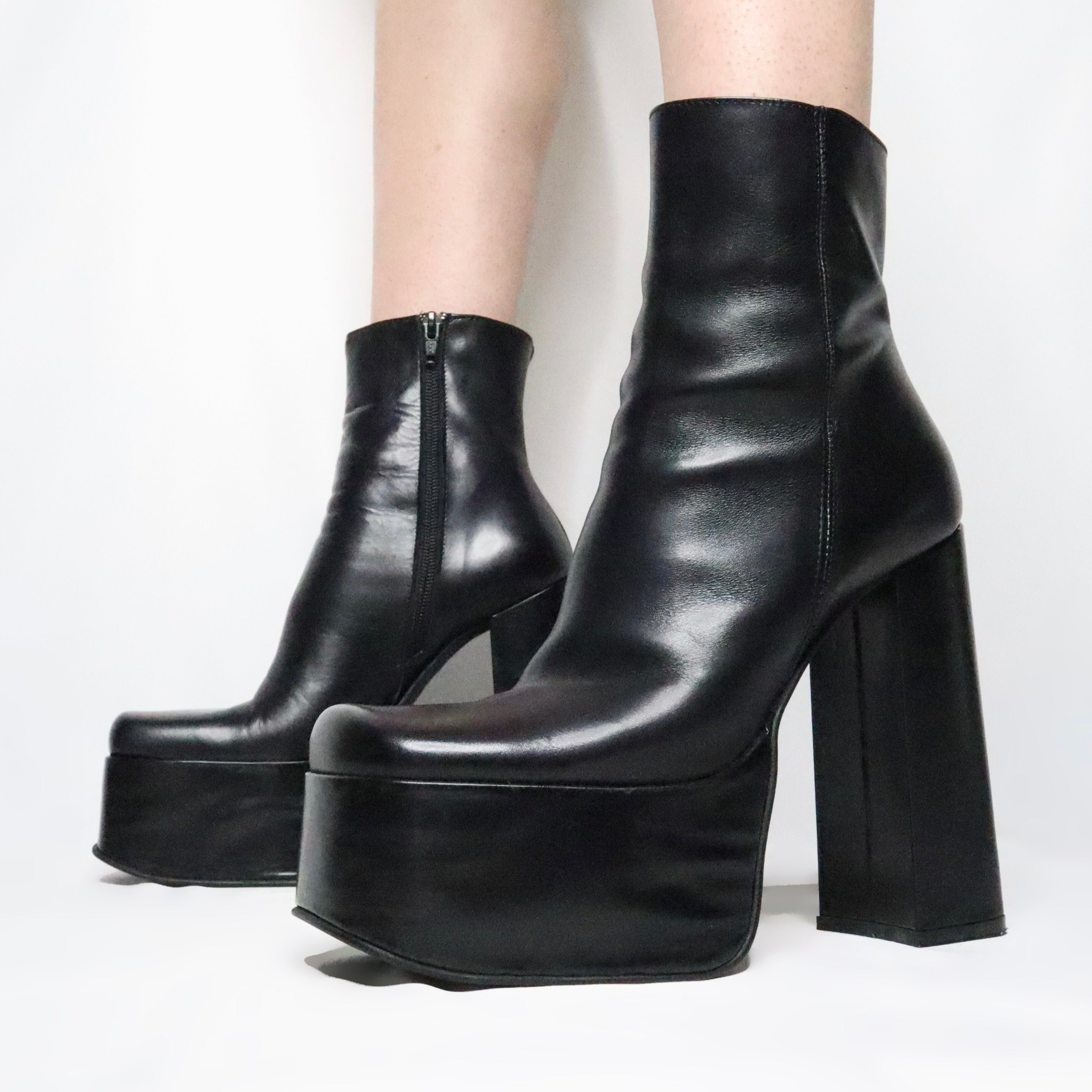 Black Platform Boots (7.5 US/38 EU)