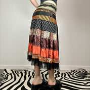 Patchwork Midi Skirt + Mini Dress