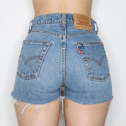 Levi's High Waisted Denim Shorts (Small) 