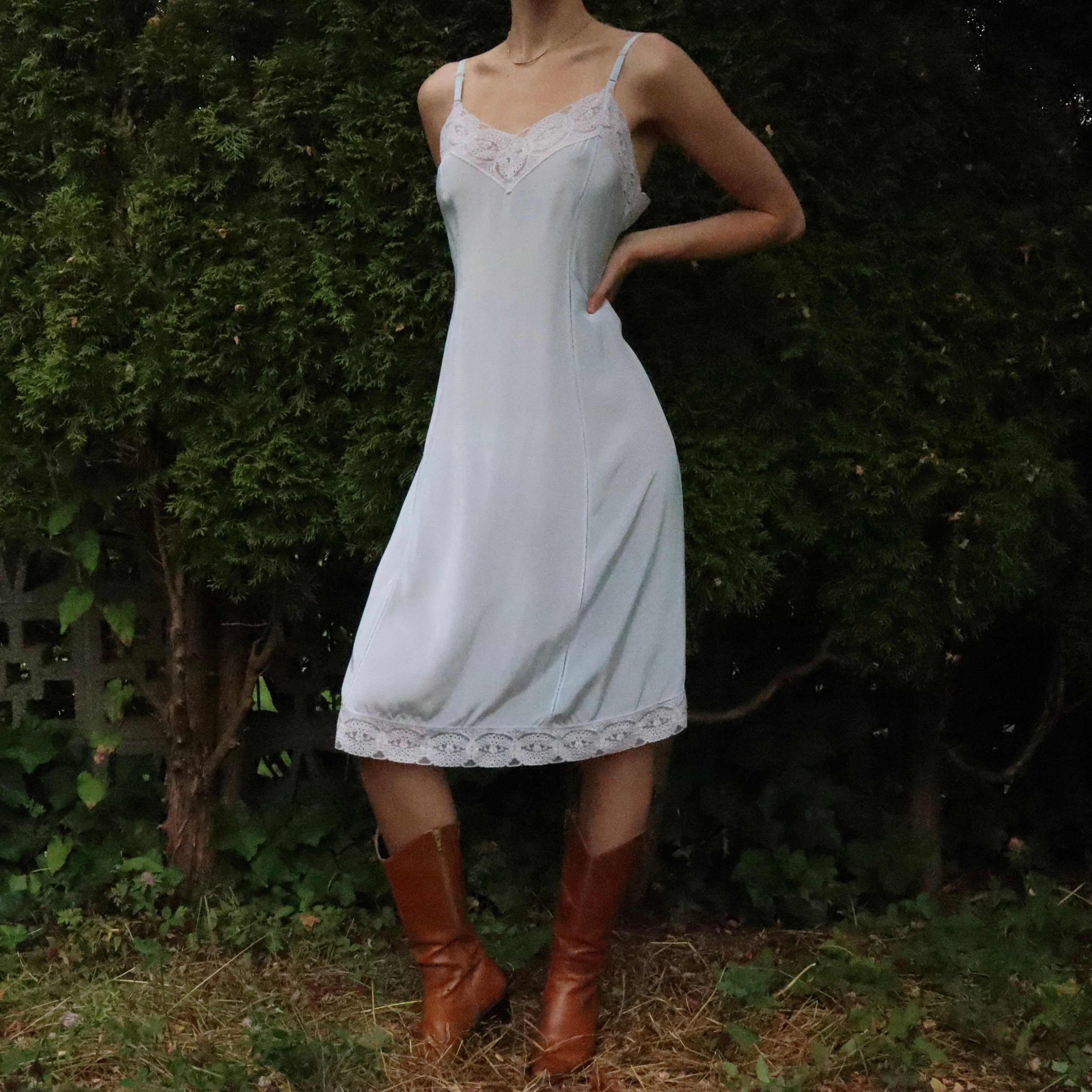 Antique Pale Blue Slip (M-L)