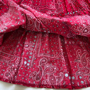 Red bandana tiered skirt sz M - XL