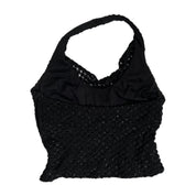 crochet beaded halter top