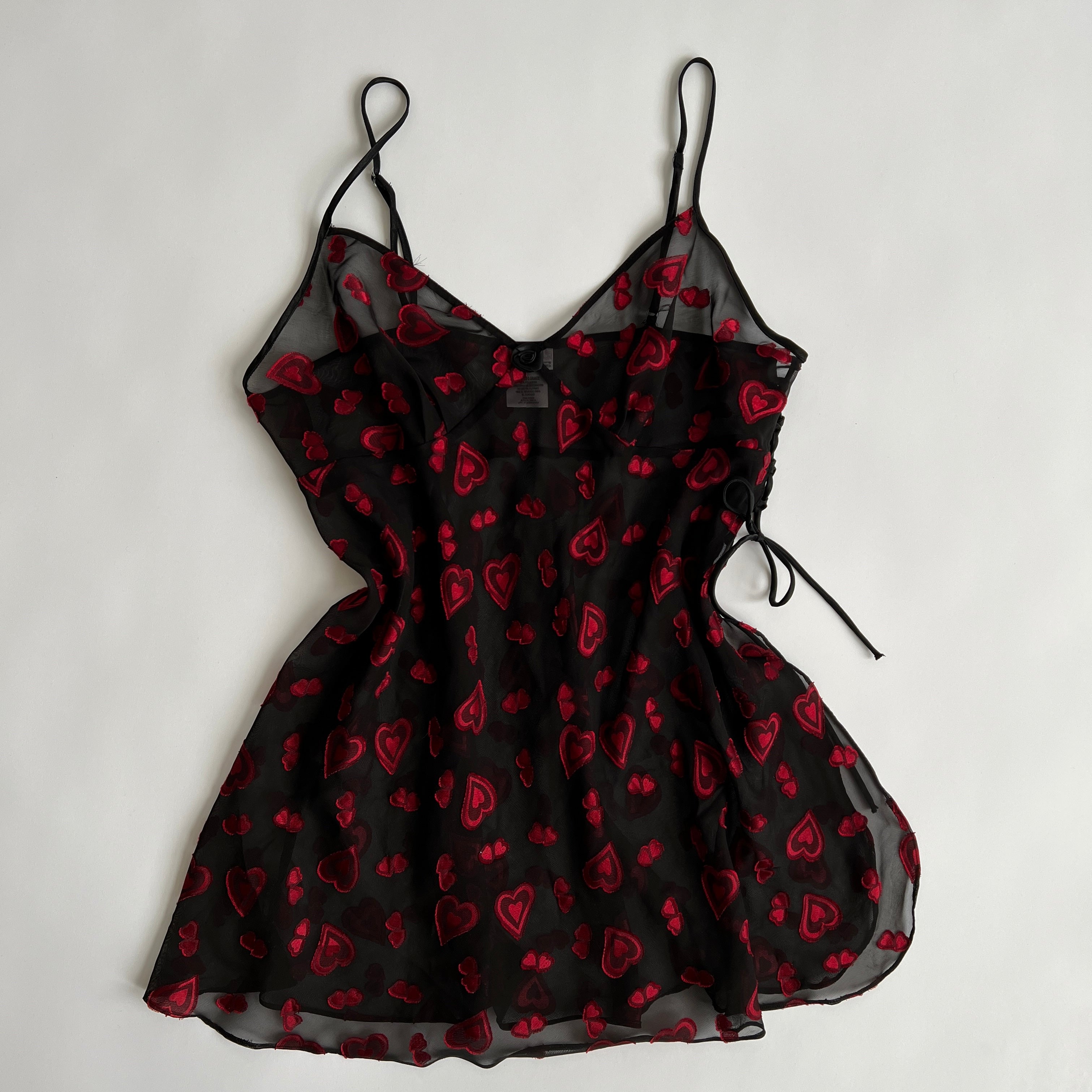 90s sheer red heart slip (XL)