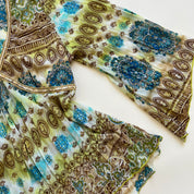 00s glitter boho blouse