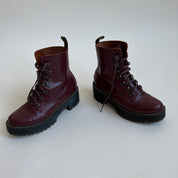 Maroon doc martens size 9