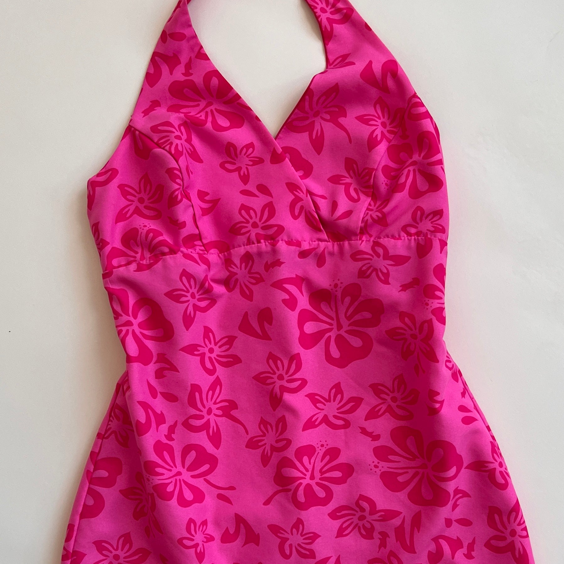 💓 Y2k tropical halter dress M/L