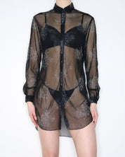 Diesel Mesh Shirt Dress (Medium) 