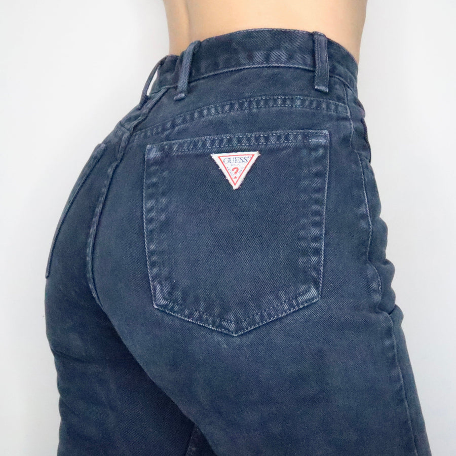 Guess Navy High Waisted Jeans (Small)