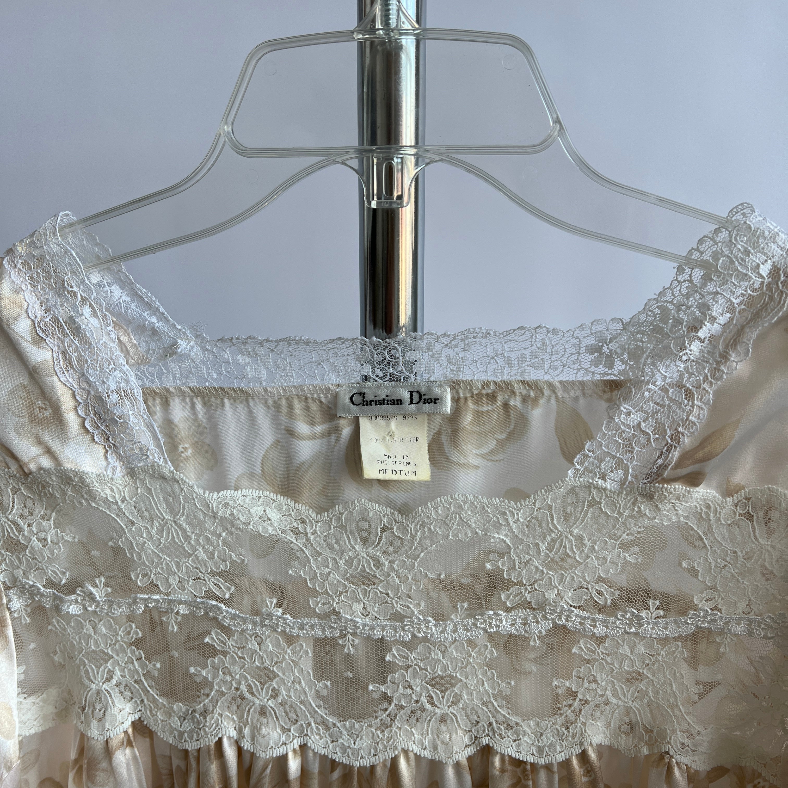 80s Christian Dior satin nightgown