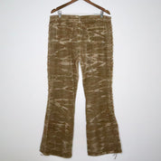 Brown Lace Up Flare Pants (XXL-XXXL)