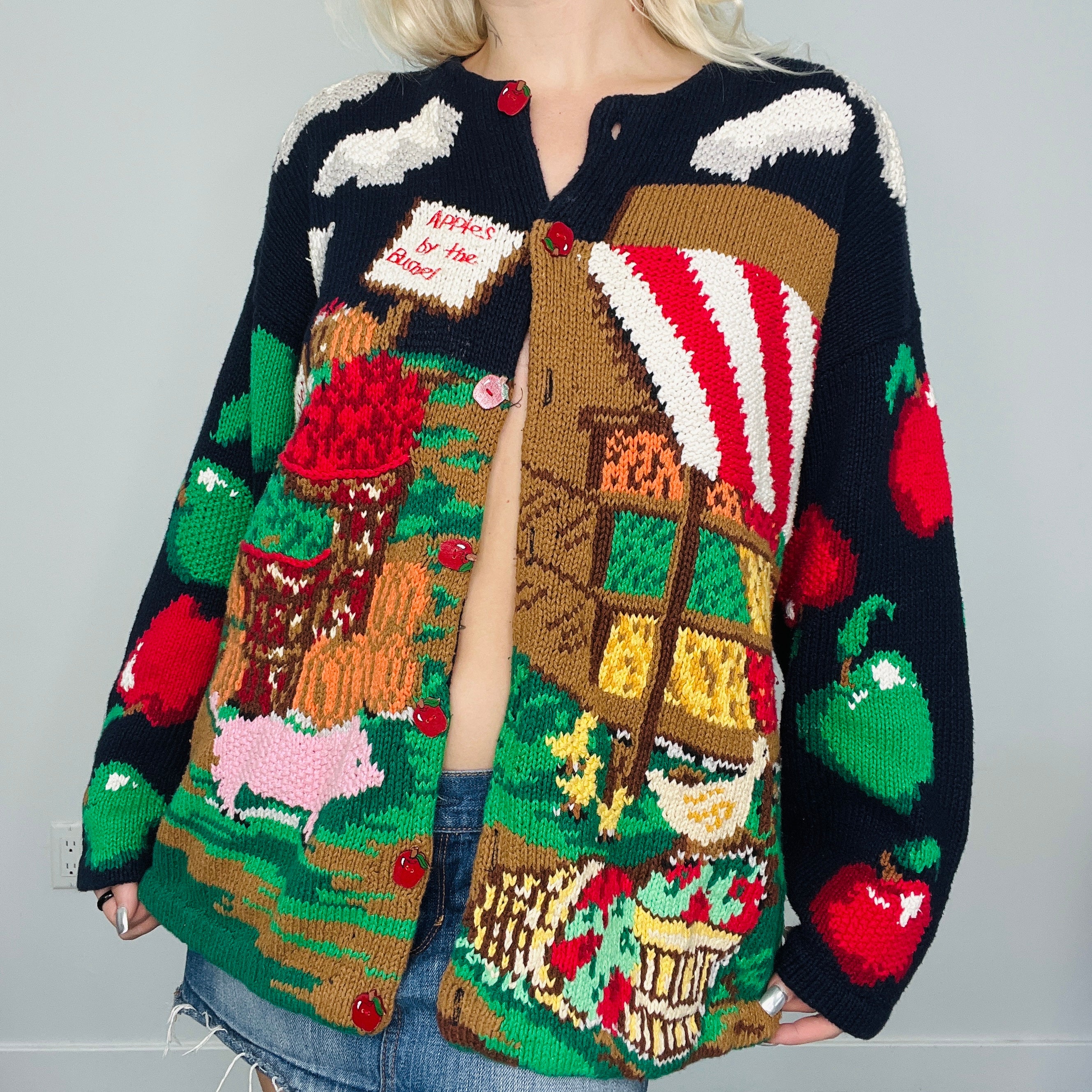 Teachers Pet Graphic Knit Cardigan