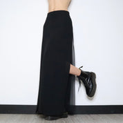Black Slit Maxi Skirt (Small)