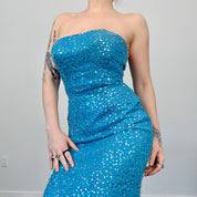 Vintage Mermaid Beaded Gown (M/L)