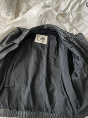 90s leather bomber jacket