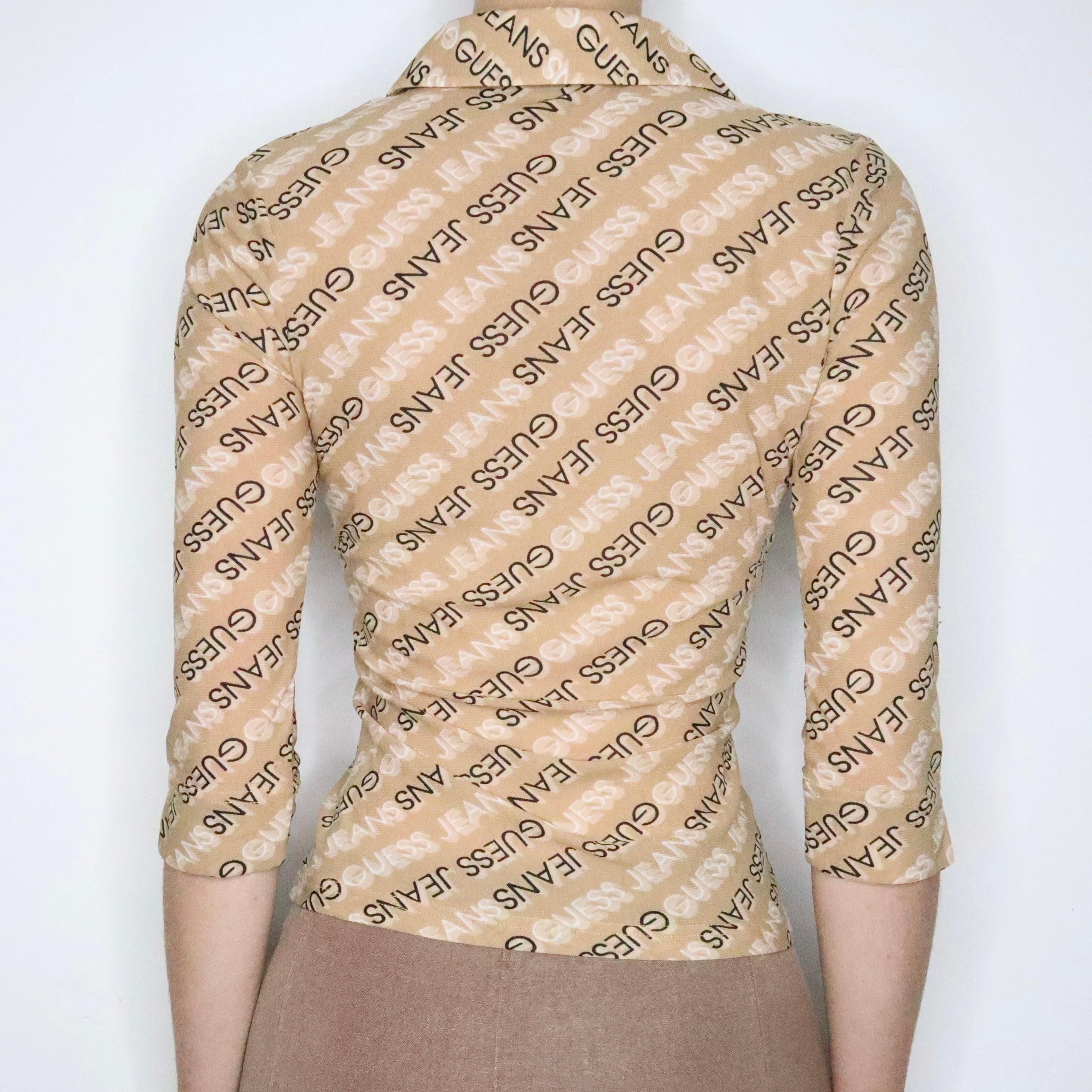 Tan Guess Mesh Blouse (M-L)