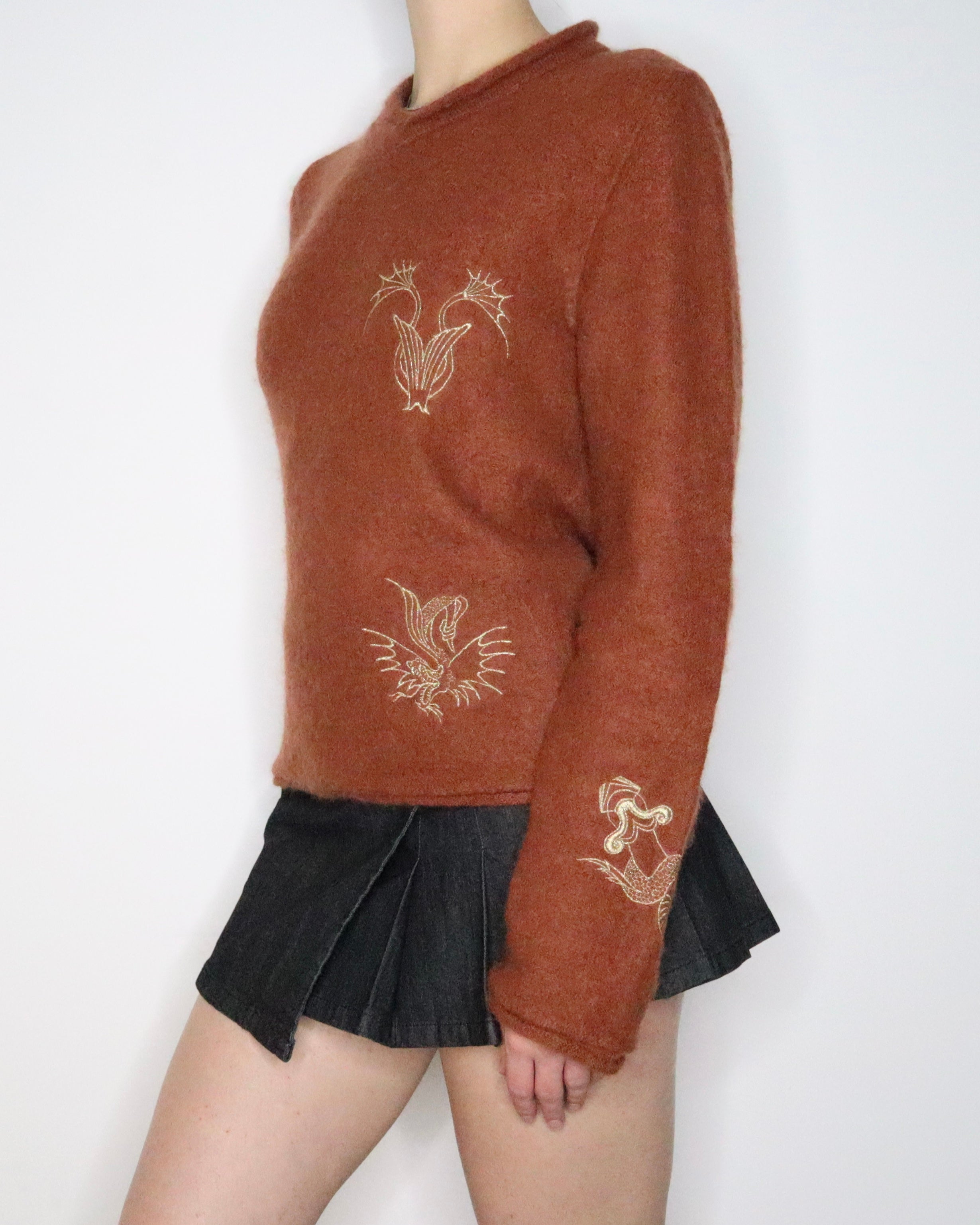 Cavalli Rust Mohair Sweater (L-XL) 
