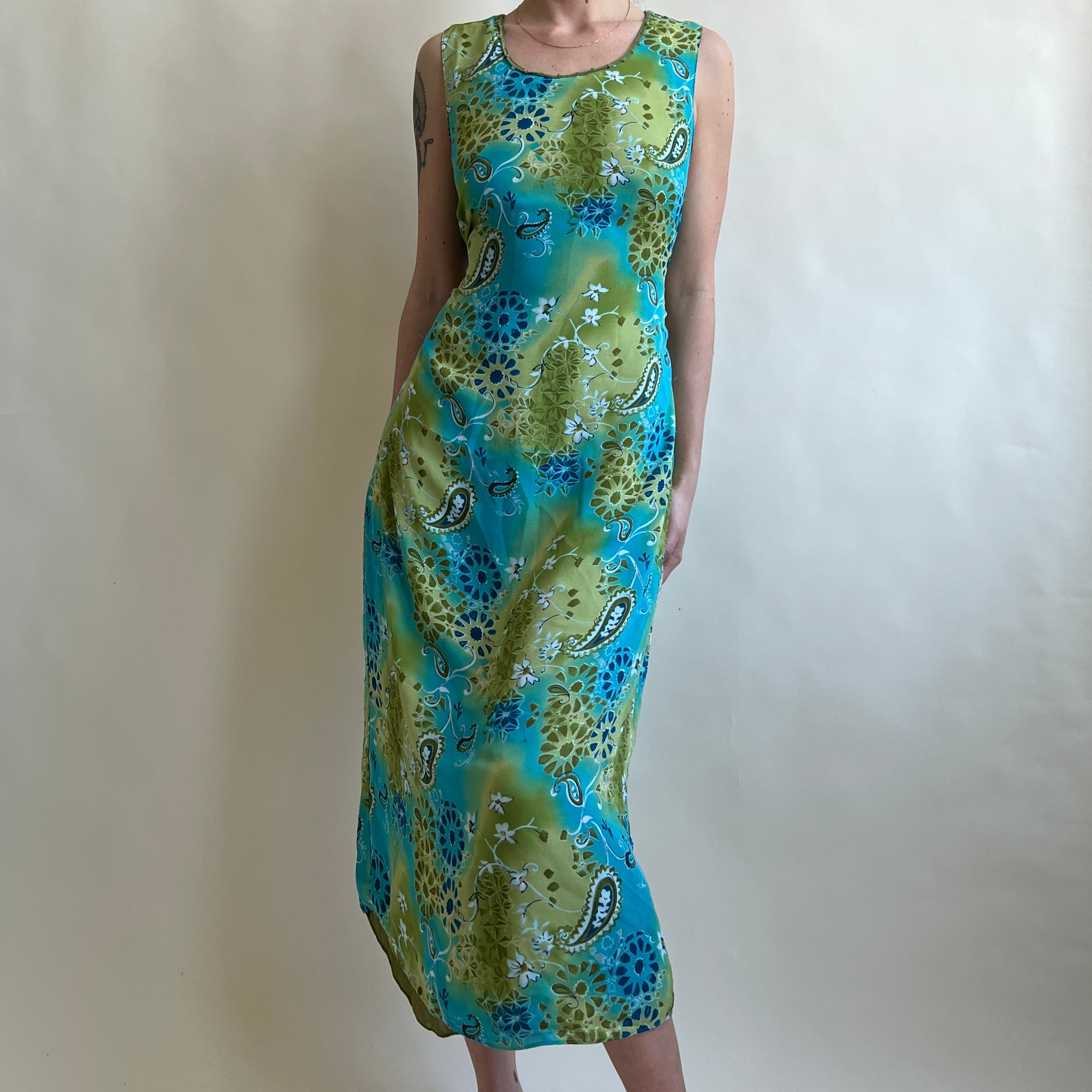 00s paisley maxi dress