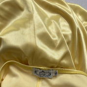 Y2k yellow satin bubble dress