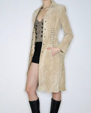 Beige Suede Corset Jacket (Small) 