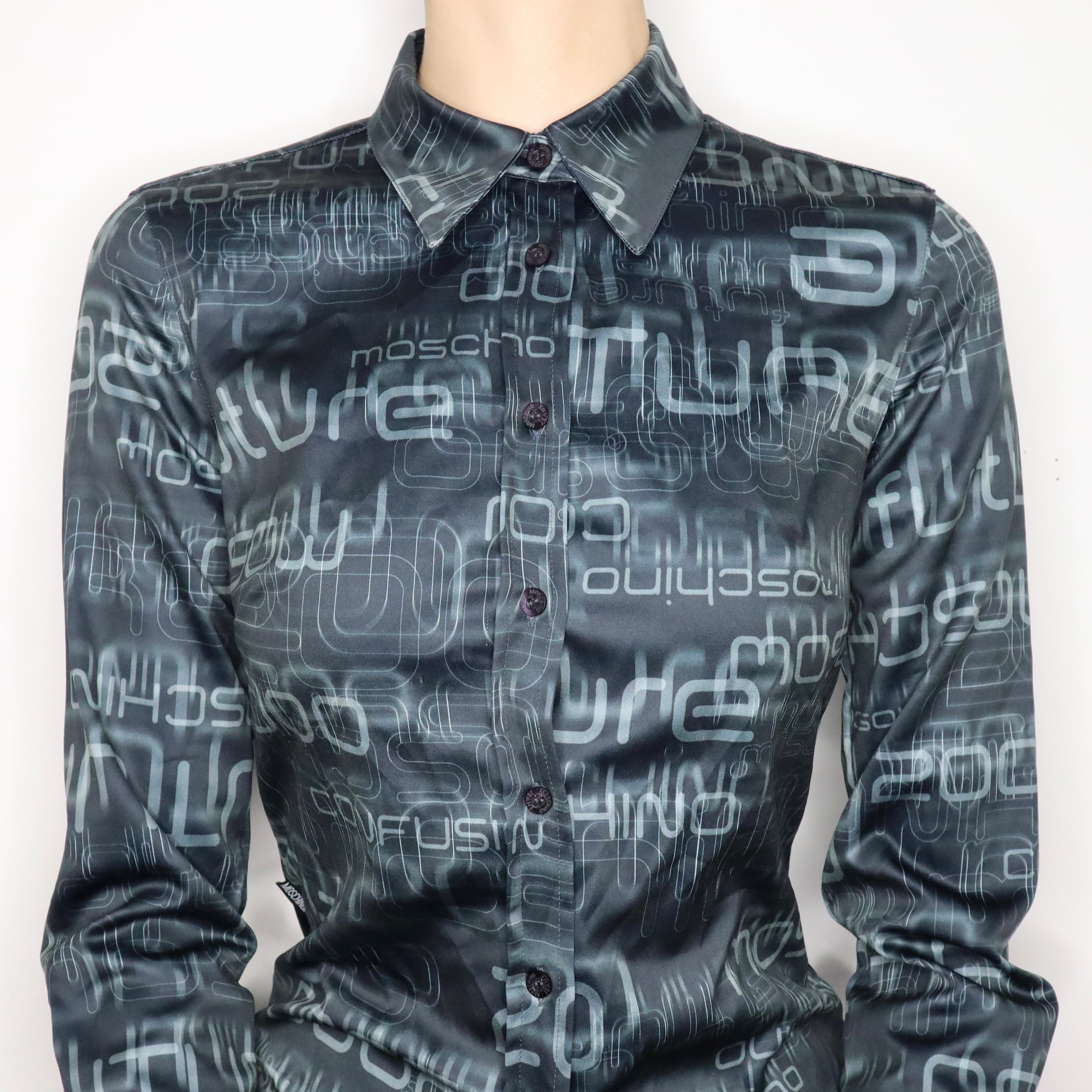 Moschino Y2K Cyber Blouse (Medium)