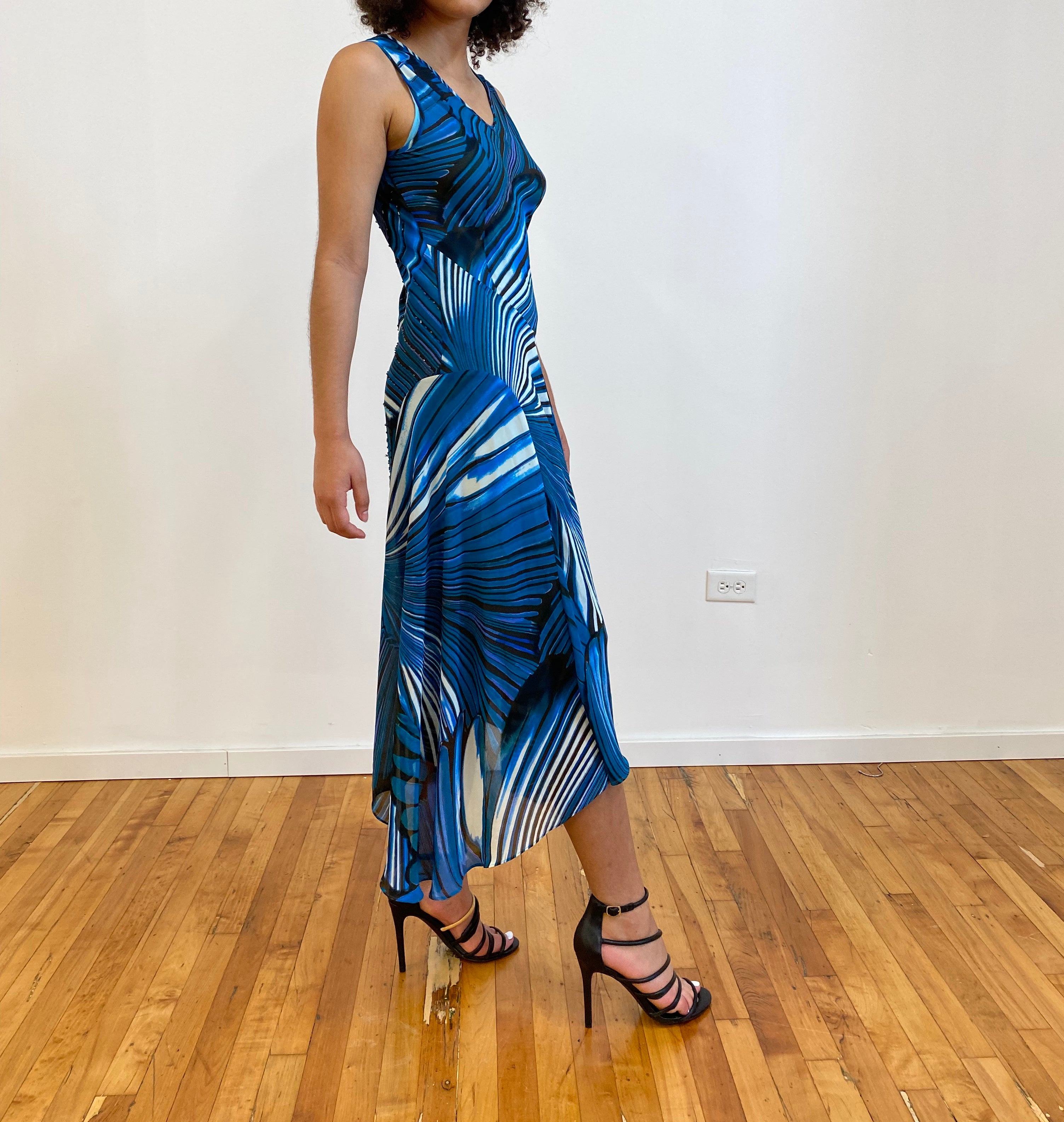 Aqua stretchy maxi
