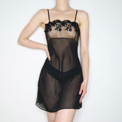 Black See Through Slip Dress (S-M) 