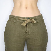 Baggy Green Linen Pants (Small)