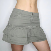 Khaki Green Mini Skirt (Small)