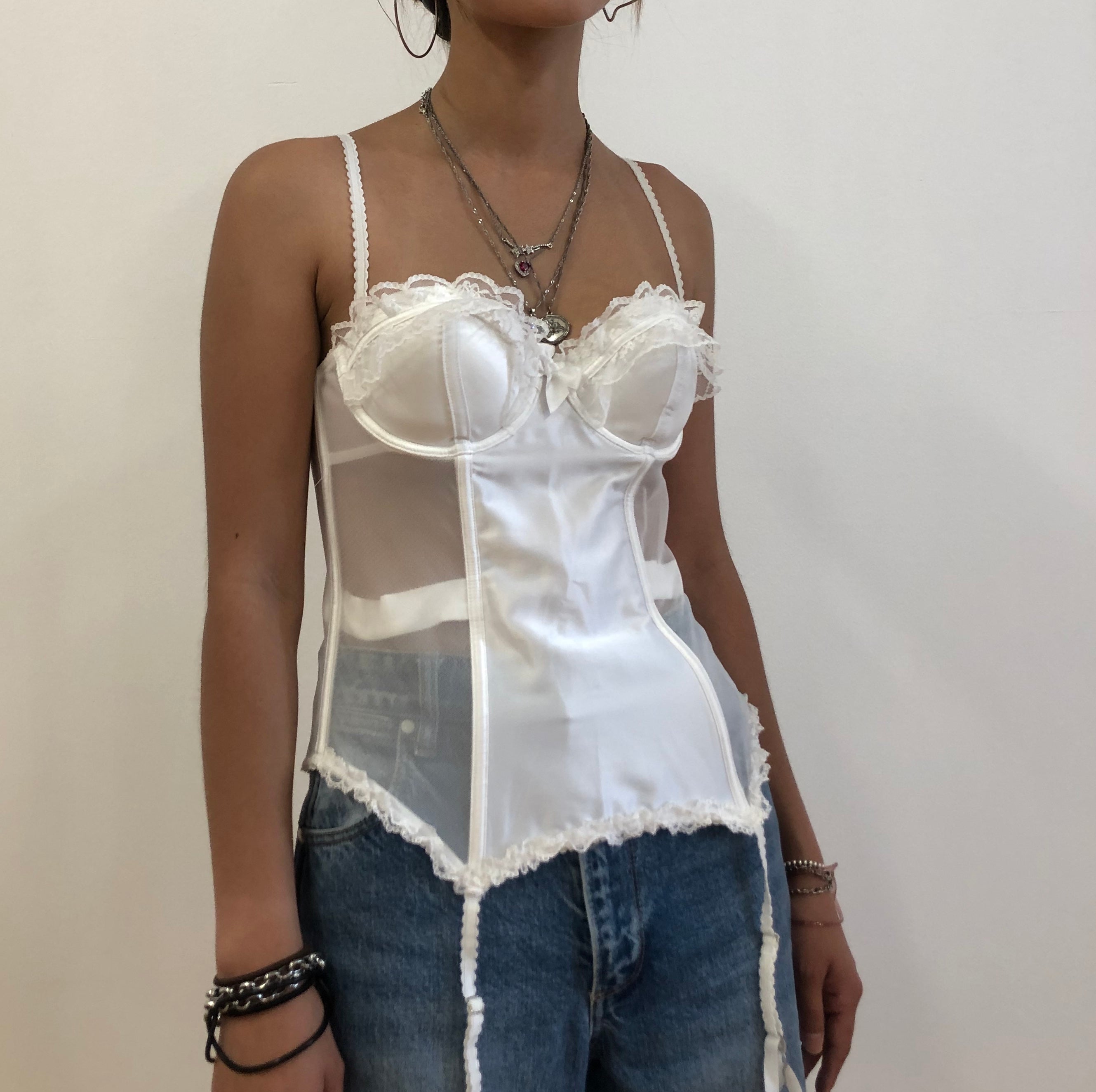 White lace corset top 