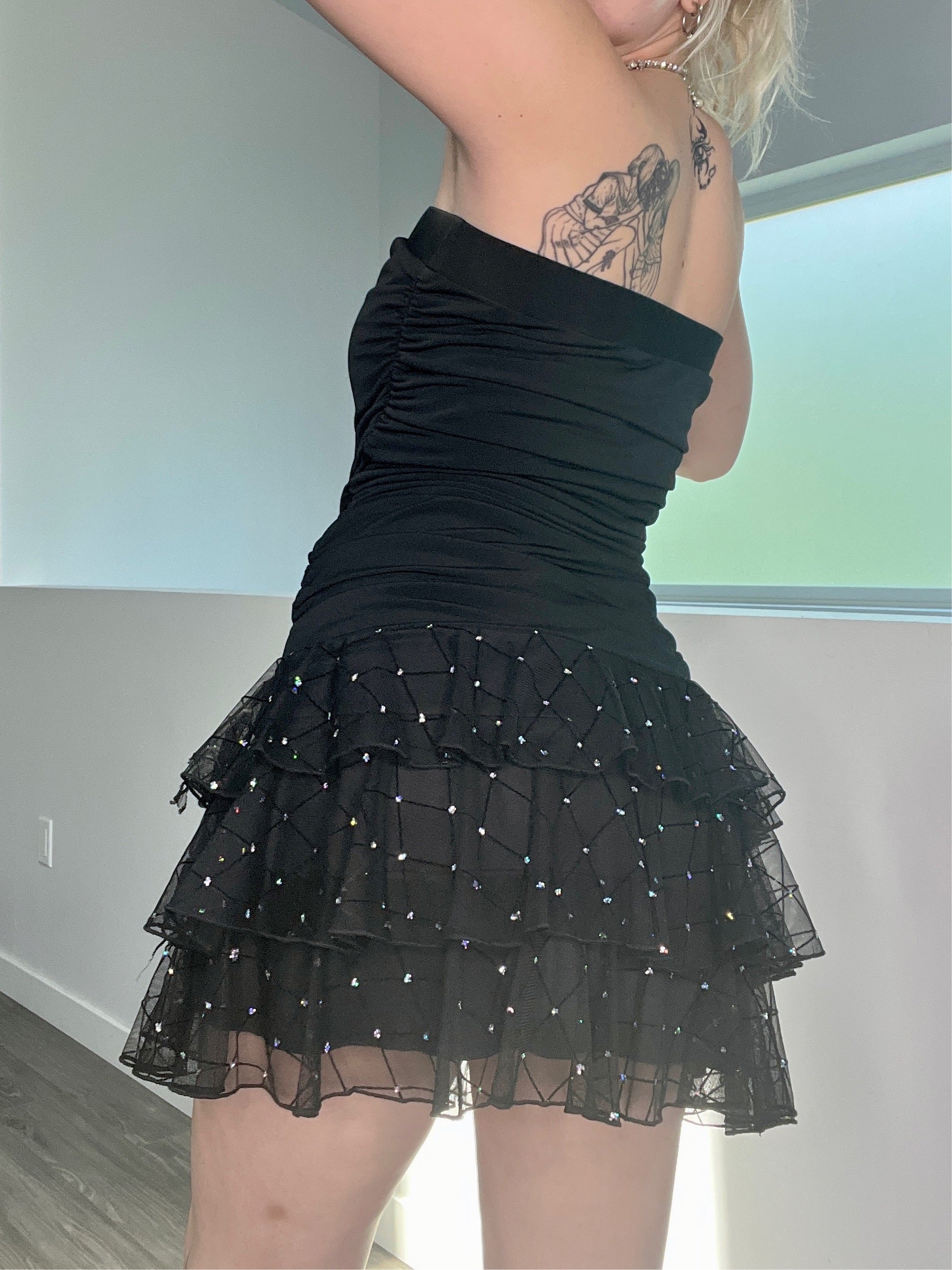 Y2K Ruffle Party Dress