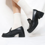 Black Platform Loafers (6.5 US)