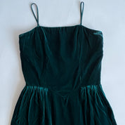 Vintage emerald velvet maxi dress