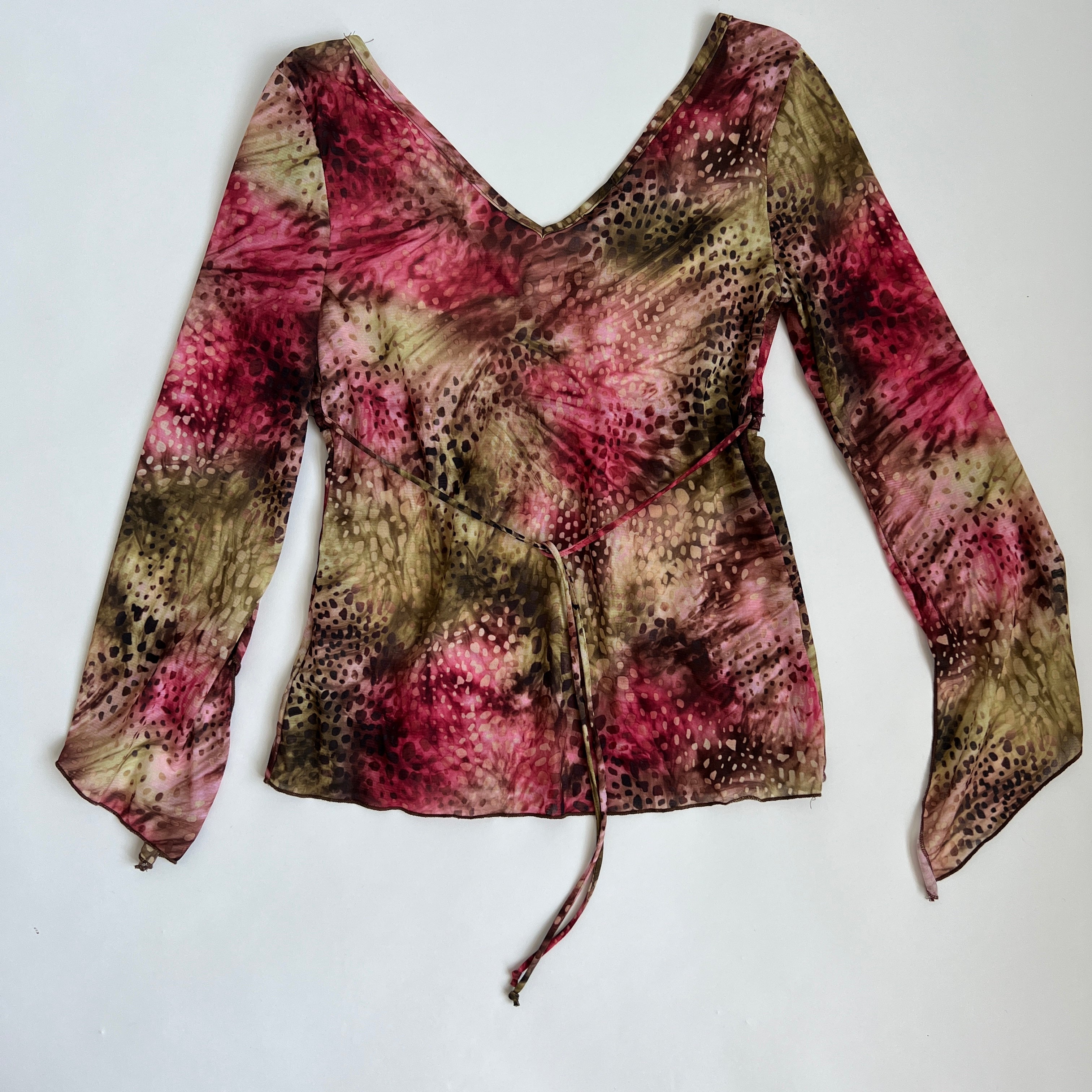 00s animal print top