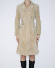 Beige Suede Corset Jacket (Small) 