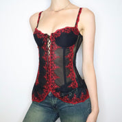Embroidered Mesh Bustier (Medium)
