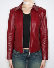 Red Leather Jacket (XS-S) 