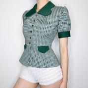 Peter Pan Collar Blouse (S-M)