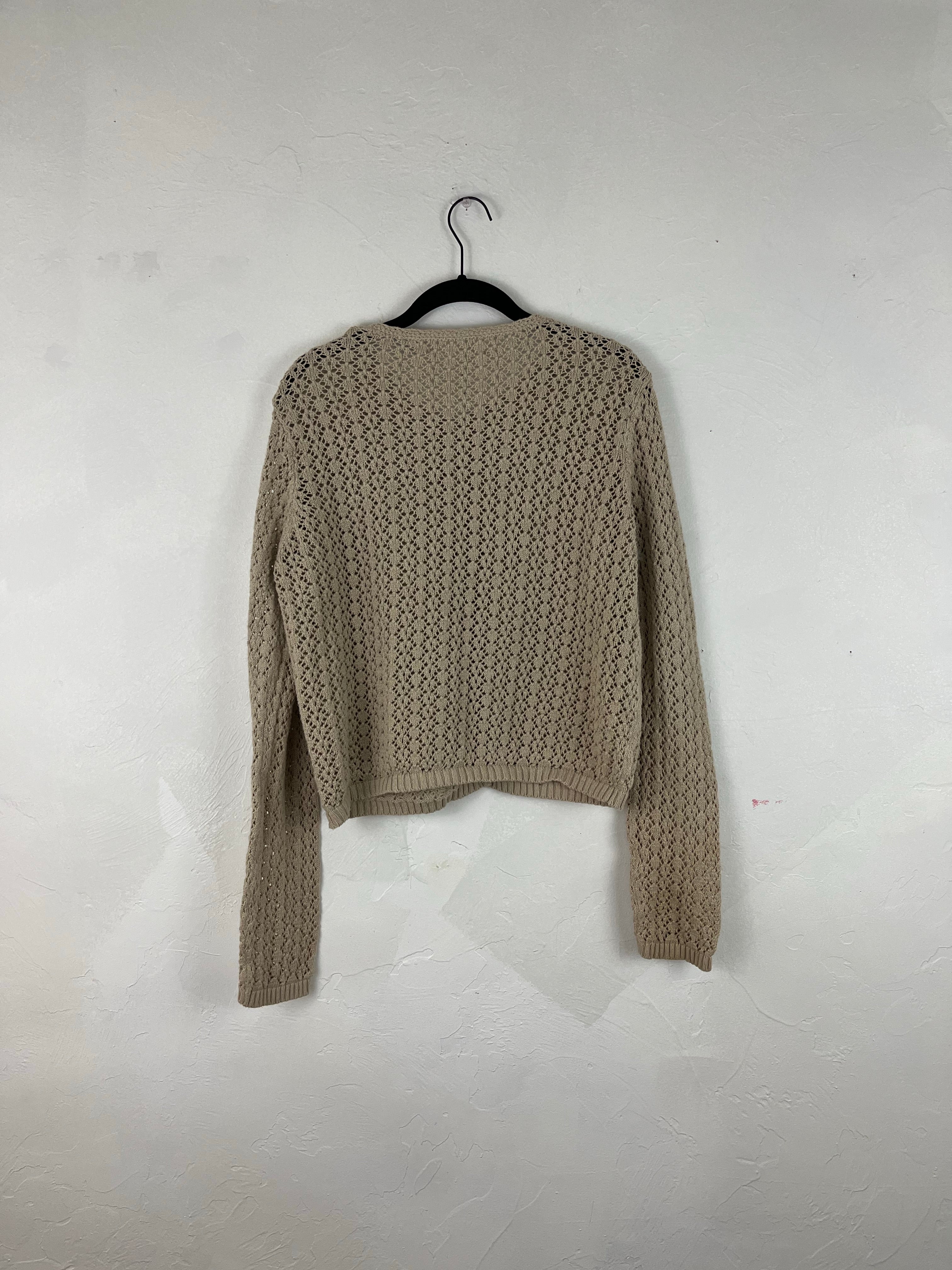 Sand crochet cardigan